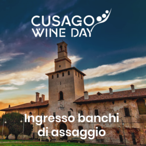 Ingresso ai banchi di assaggio vini con calice e porta calice