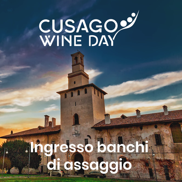 Ingresso ai banchi di assaggio vini con calice e porta calice